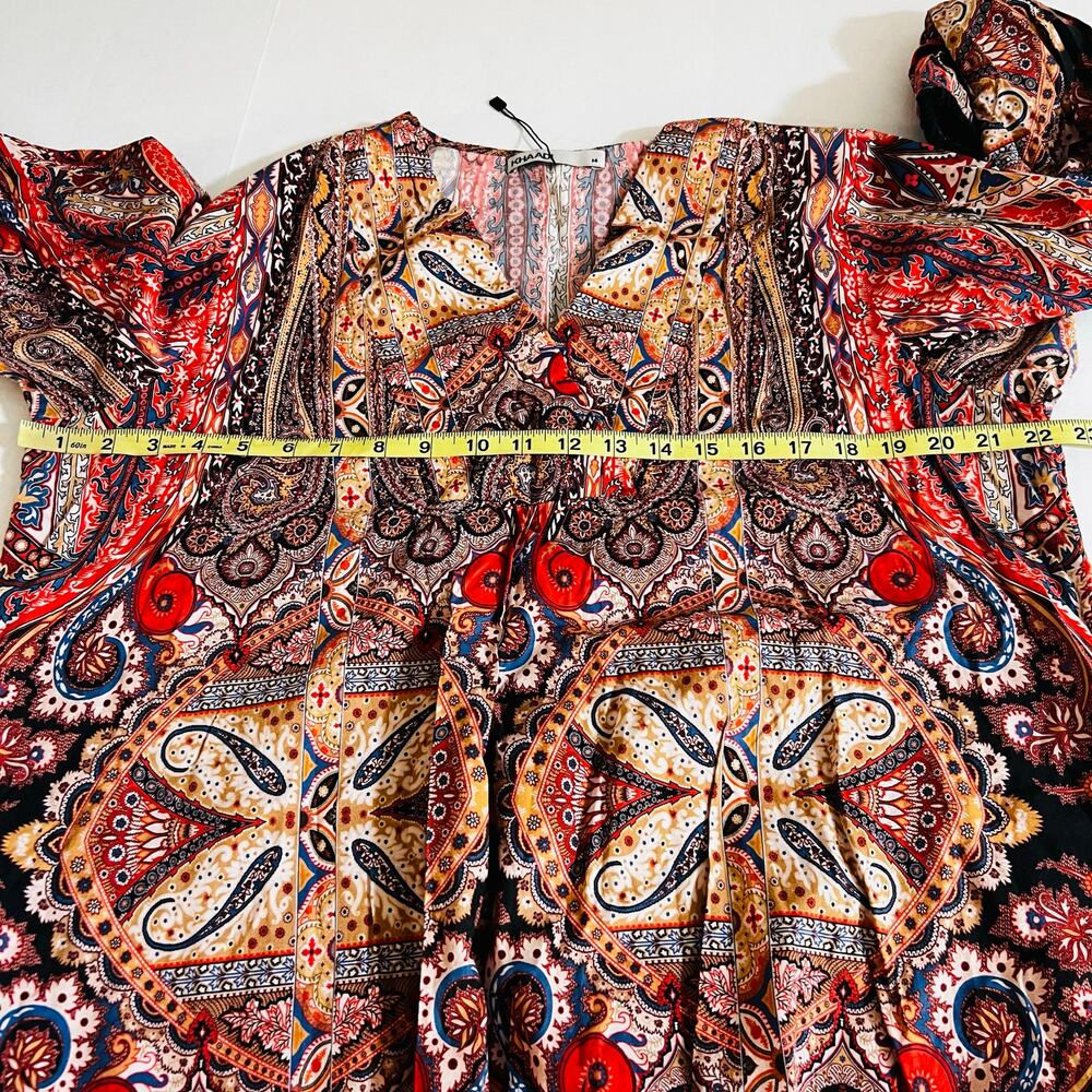 Khaadi Pausley Print Three Quarter Sleeve Tunic Top Size XL - Picture 4 of 6